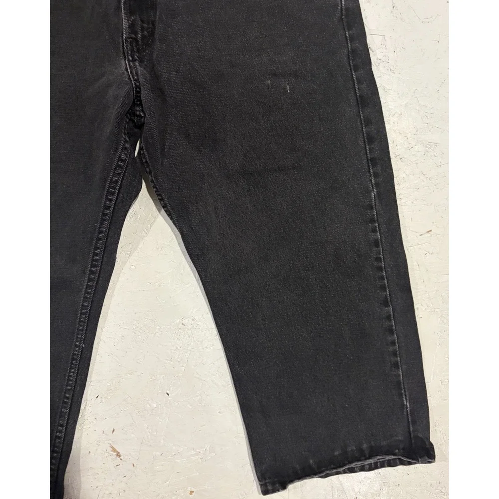Vintage LEVI'S 505 Regular Straight Leg Classic‎ Fit 40x21 Black Denim Jeans